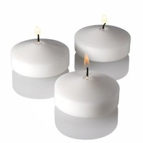 50 Pack of 8cm White Wax Floating Candles - wedding party home event decoration - NuSea